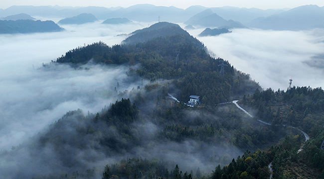 【“飞阅”中国】好看！晨雾下的水墨乡村有多美？